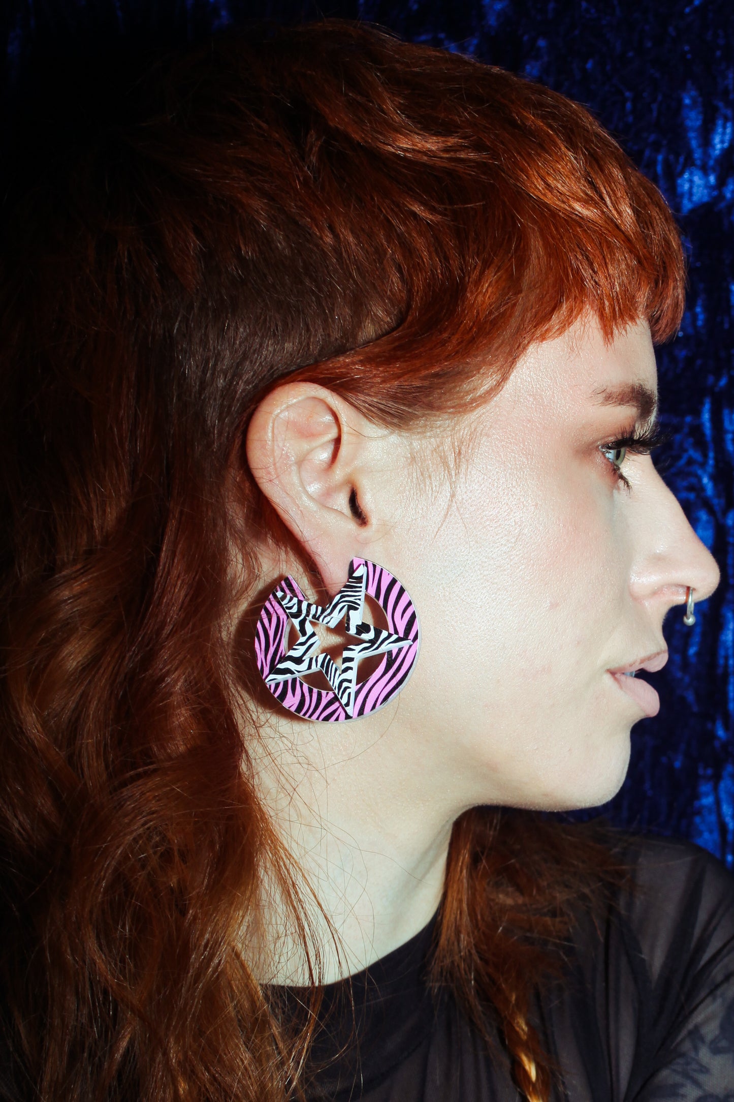Star Power Hoops - Pink Zebra