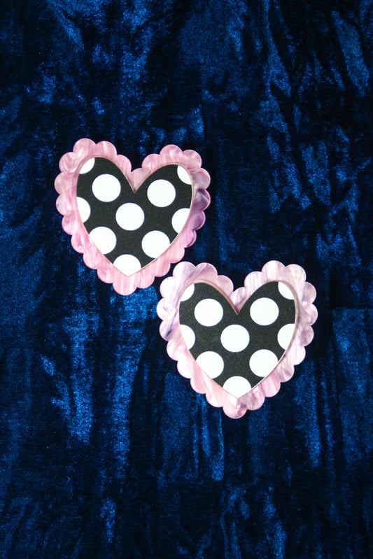 Frilled Hearts - Polka Dot