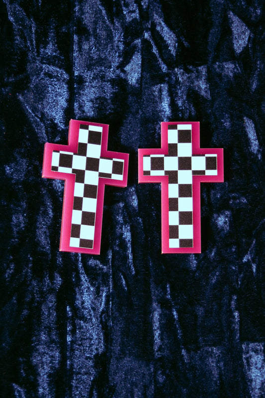 Crosses - Pink & Checkerboard