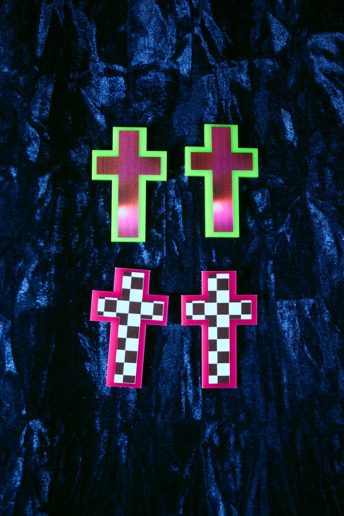 Crosses - Green & Marble