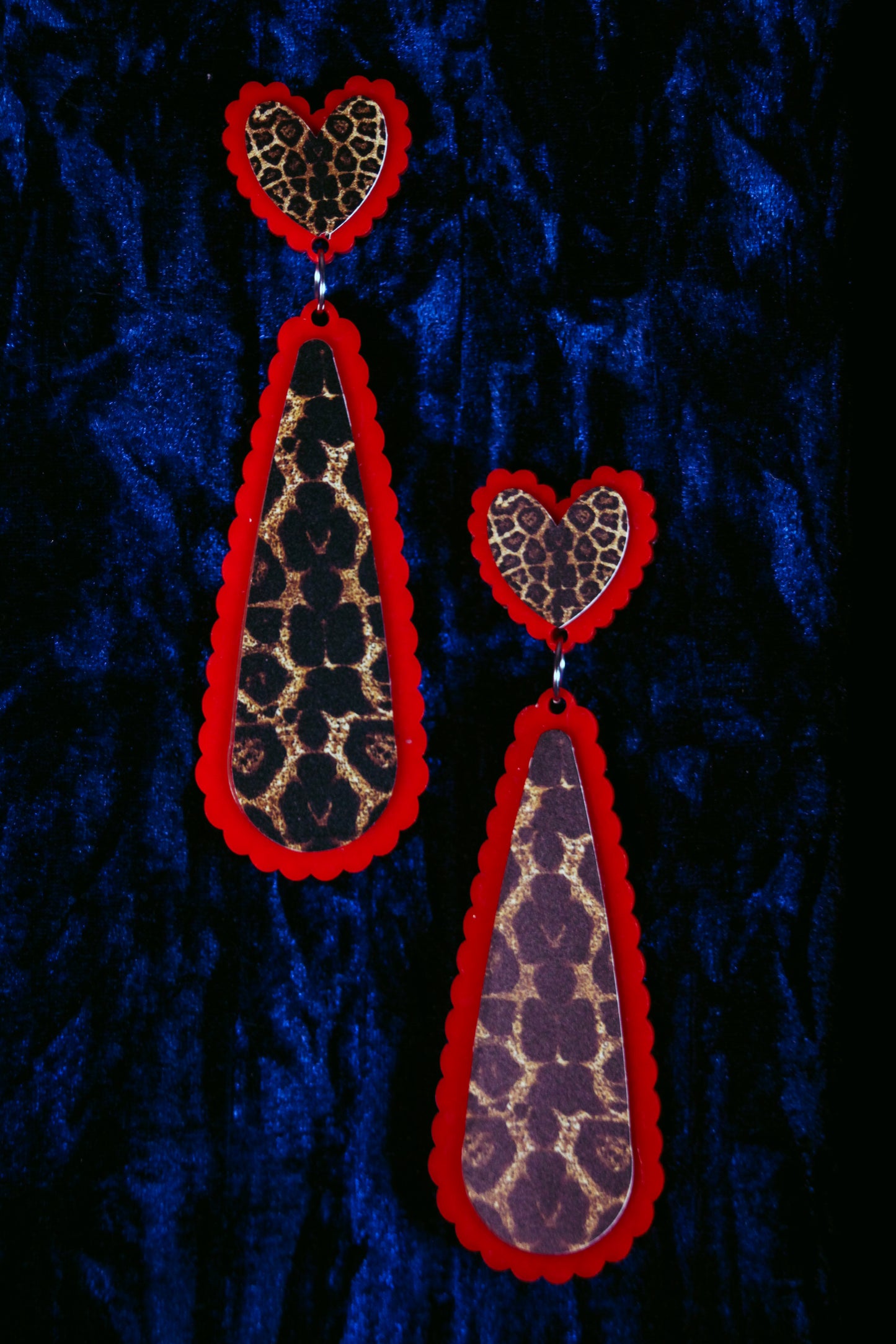 Scalloped Drips - Leopard