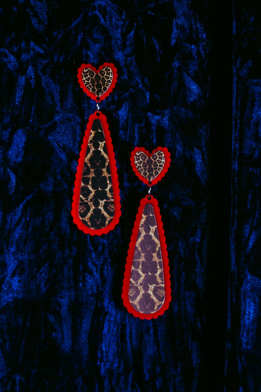 Scalloped Drips - Leopard