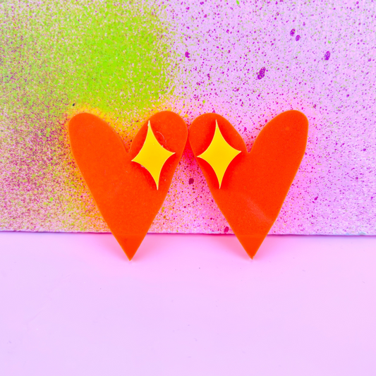 Sparkle heart - Orange