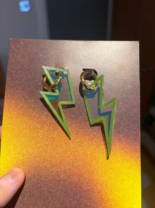 Green iridescent bolts